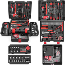 132-PCs Car Tool Kit - General Basic Portable Home and Automotive Repair Tool Se