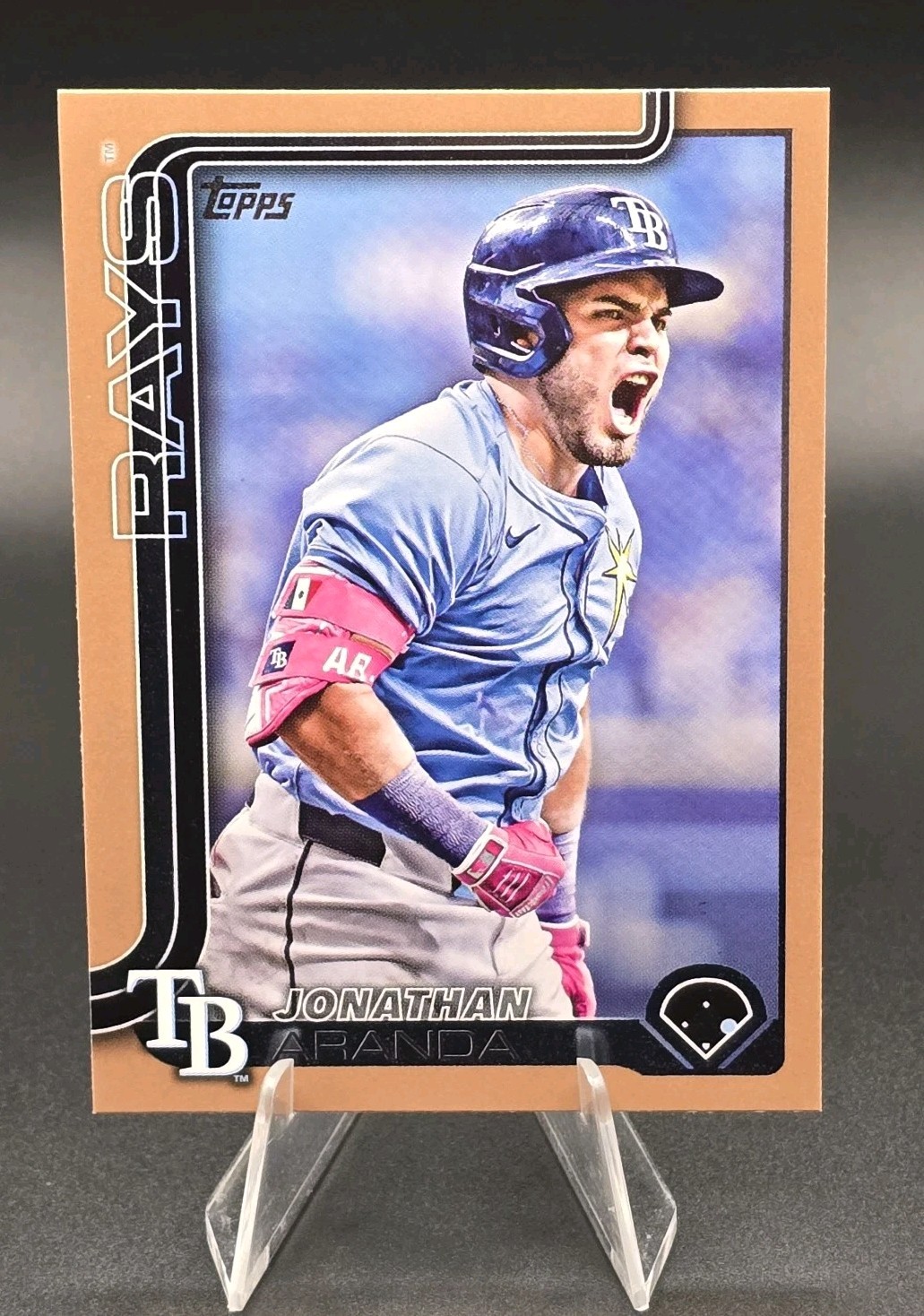 2025 Topps Series 2 Jonathan Aranda #678 Gold 1879/2025 Tampa Bay Rays