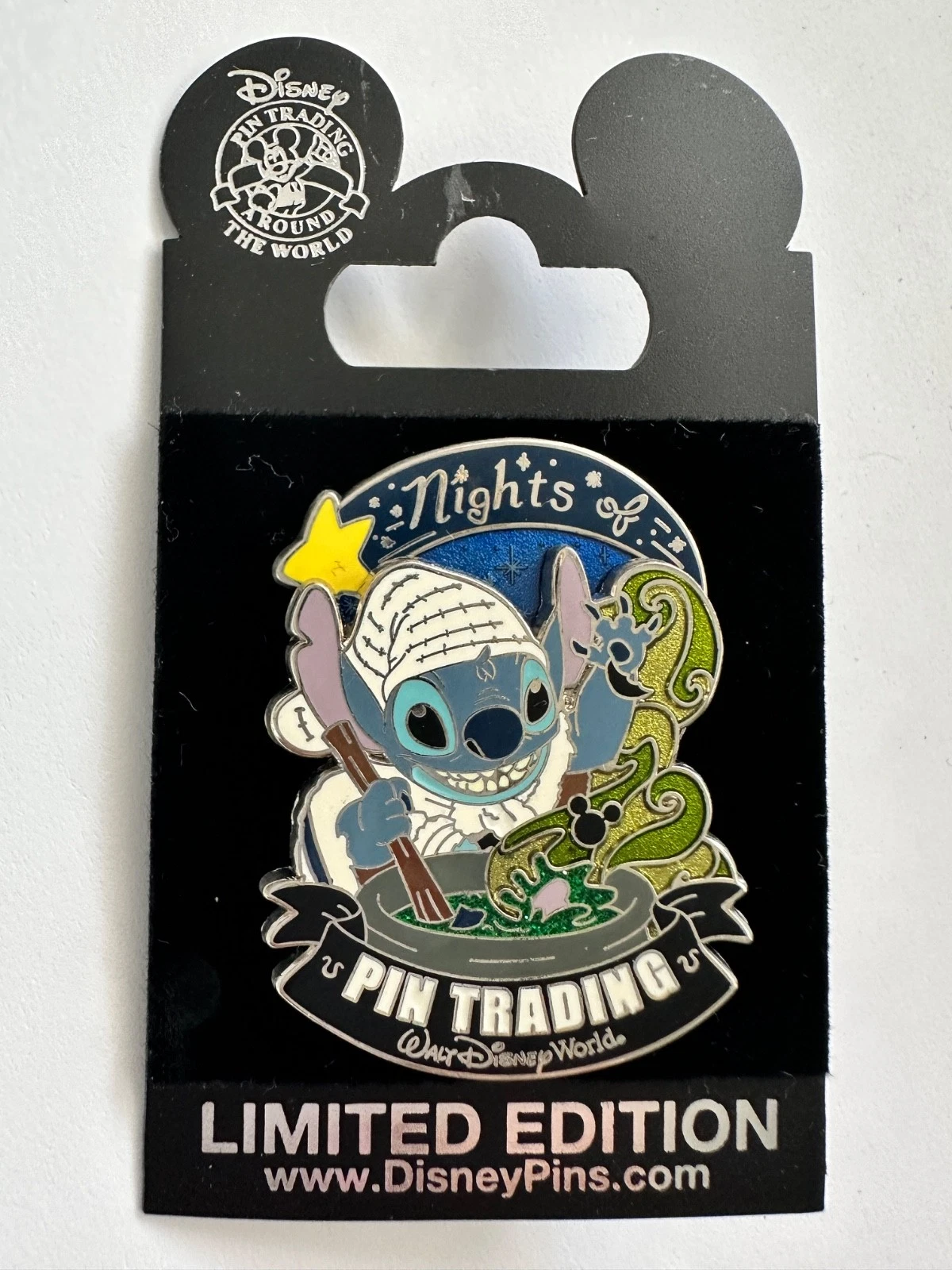 Disney Nights of Trading Pin, Stitch Wizard, Hidden Mickey