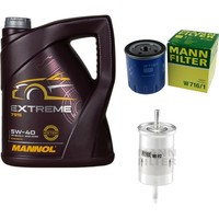 Inspektionspaket 5L Mannol Extreme 5W-40 FüR Peugeot 206 SchräGheck 1.4I 1.1I