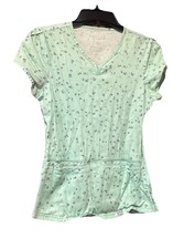 Jaanuu Scrubs Top Women  s Xs Short Sleeve V Neck Cotton/spandex