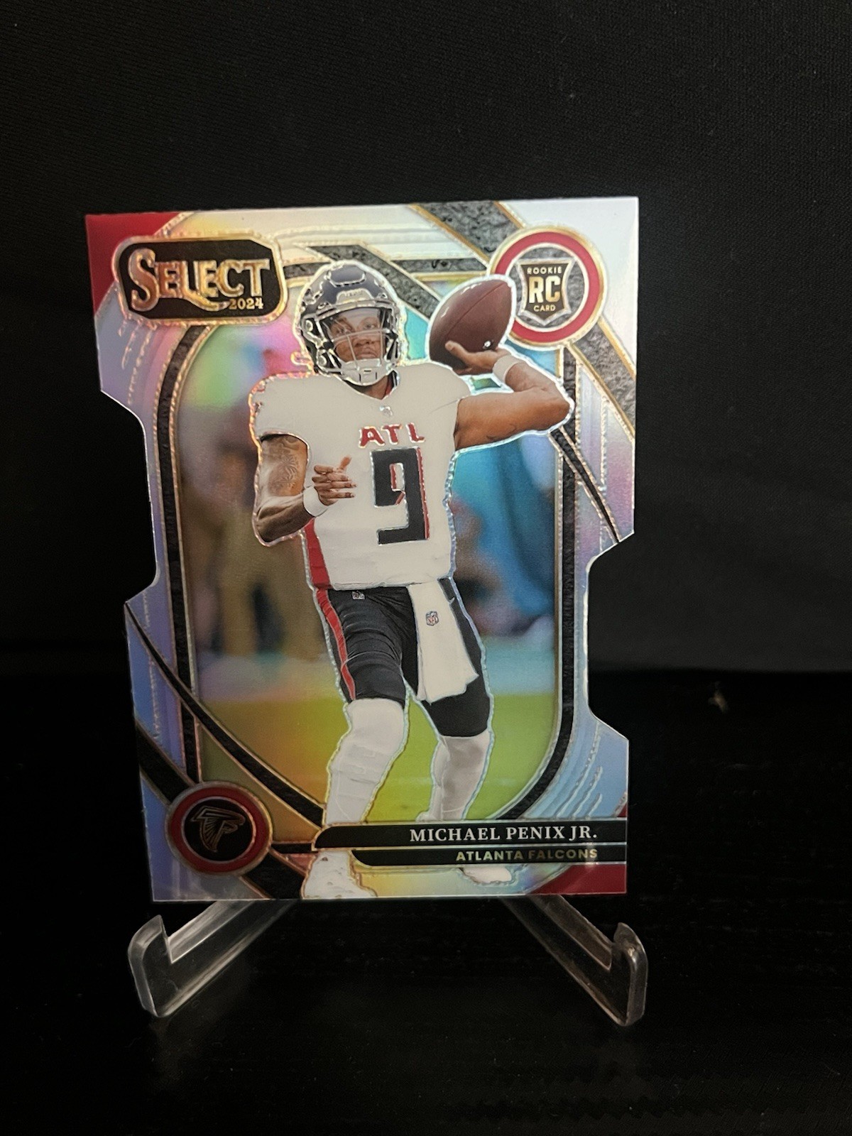 2024 Panini Select - Club Level Michael Penix Jr. #235 Silver Prizm Die-Cut (RC)