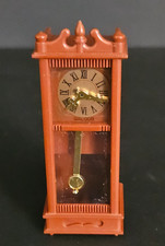 Vintage Galoob Wind-up Grandfather Clock Mini Toy 1980's Doll House