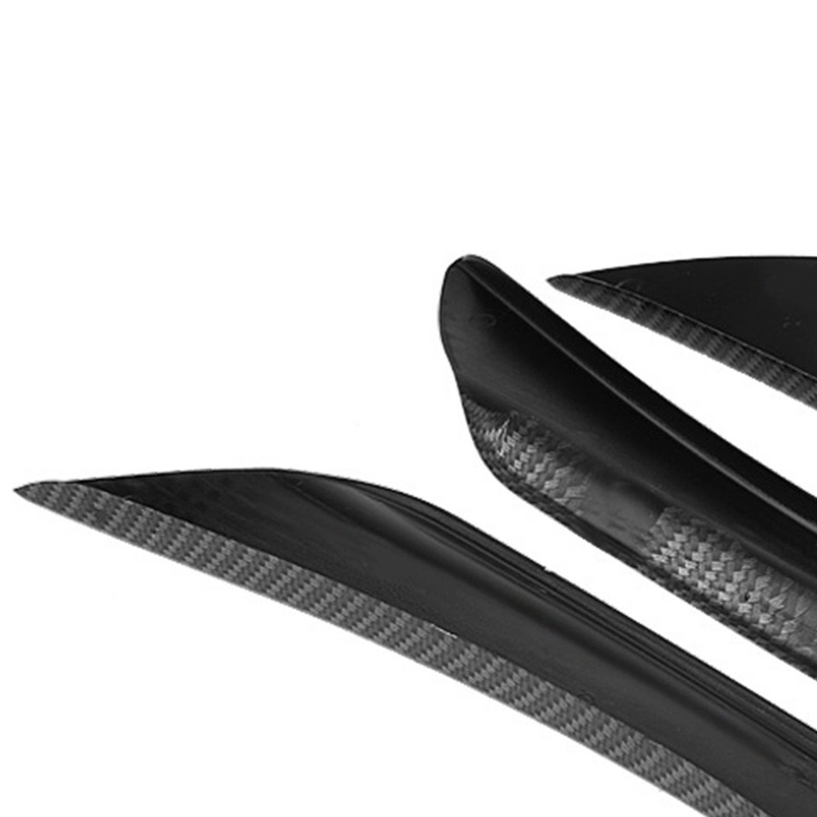 4pcs Car Front Bumper Deflector Lip Splitter Fins Canards Body Spoiler Carbon