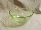 Vintage Lime Green Uranium Glass Depression Era Bowl ~3x5.5"