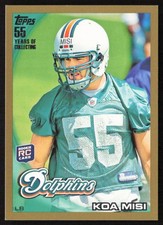 2010 Topps Gold #/2010 Koa Misi #33 Rookie Miami Dolphins