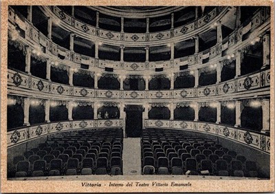Vittoria Sicily Italy Teatro Vittorio Emanuele Historic Opera House Postcard