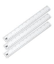 - Plastic Rulers, 12 Inch, 3 Pack, Easy-To-Read Markings, Scratch-Resistant D...