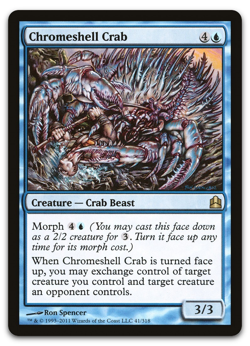 Chromeshell Crab #41 (NM) Commander CMD Magic MTG