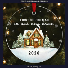 2026 First Christmas in Our New Home Ornament, Acrylic Housewarming Keepsake