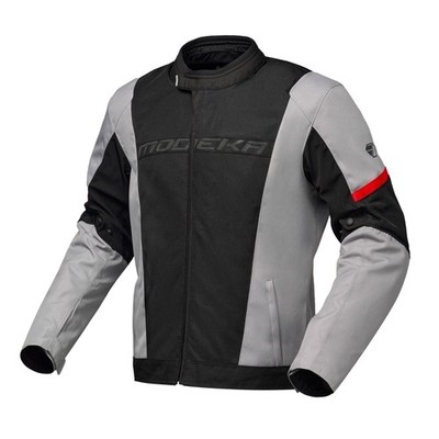 HERREN MOTORRADJACKE SOMMER MODEKA JANO AIR SCHWARZ HELLGRAU GR. M L XL XXL 3XL