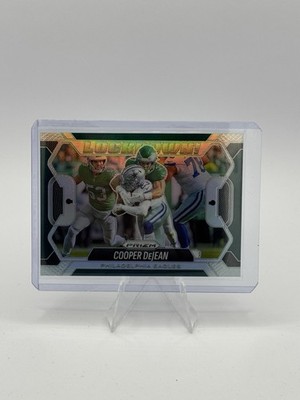 2025 Panini Prizm Lock Down Cooper Dejean True Silver Prizm #5 Eagles