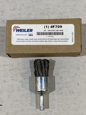 WEILER 90192 Crs Knot Wire End Brush,Steel,3/4 In. 4F709 1/4'' Shank FREE SHIP!