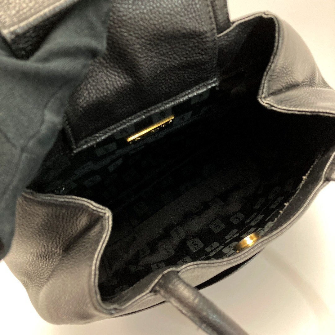 Borsa a tracolla Yves Saint Laurent in pelle con logo in rilievo nera YSL