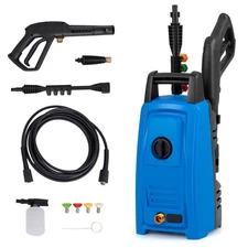 Electric Pressure Washer w/ Wheels 5 Quick Connect Nozzles Soap Bottle spray gun