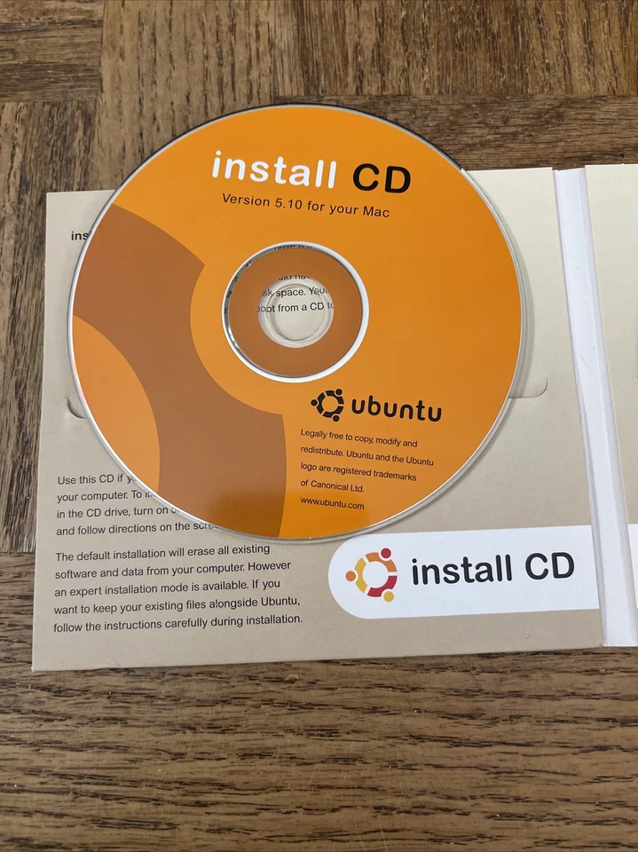 Ubuntu Linux Versión 5.10 Mac Software PC CD Rom-RARO-SE ENVÍA EN 24 HORAS Foto 4 de 4