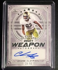 2020 Leaf Ultimate Draft Weapon Chase Claypool RC Auto 29/50 Steelers Notre Dame