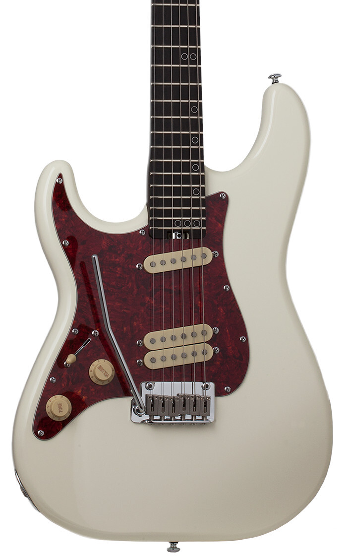 Электрогитара Schecter MV-6 для левой руки, Кленовый гриф, Олимпийский белый