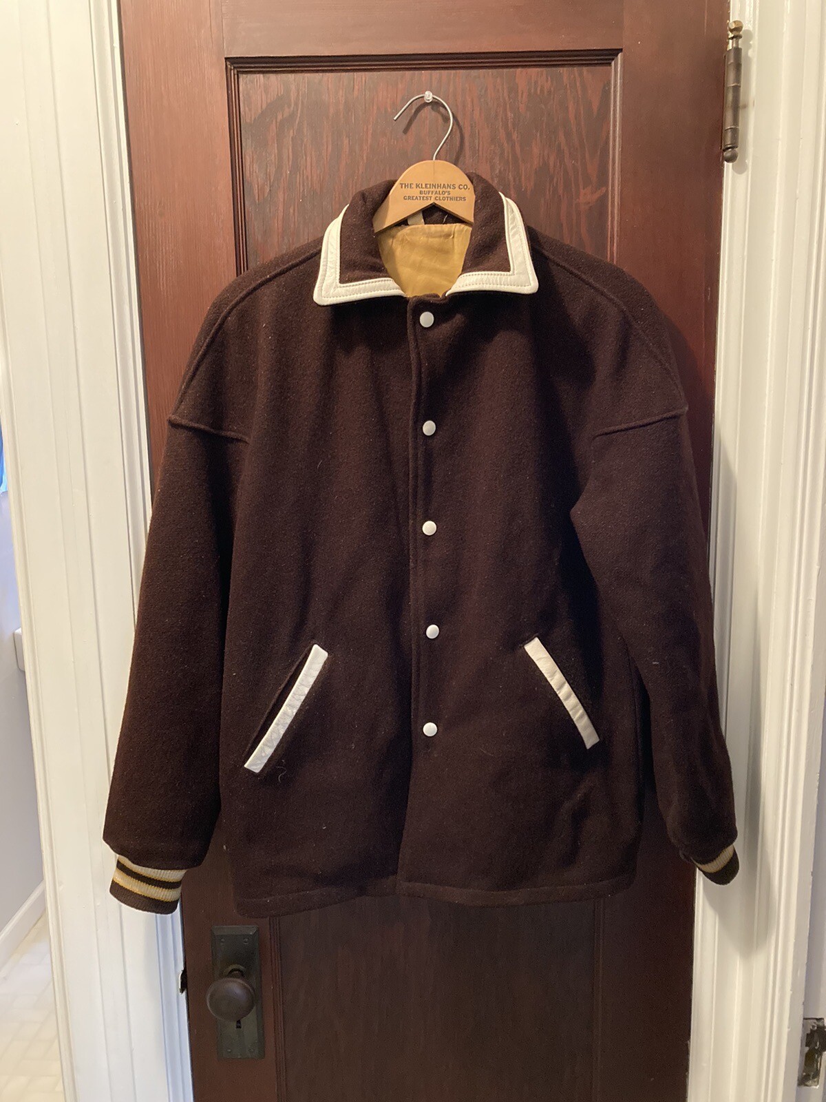 1950s 60s Car Club Jacket Clicker Wool Vintage Coat S… Gem