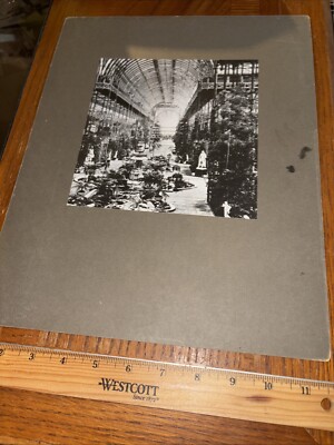 Vintage Crystal Palace Sydenham Mounted English Architecture Photo Joseph Paxton