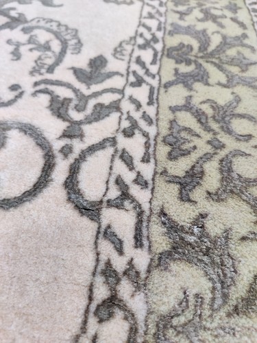 Authentic 3 x 5 Hand Knotted Rug for Bedroom Living Room Pure Wool Damask Green - Picture 16 of 24
