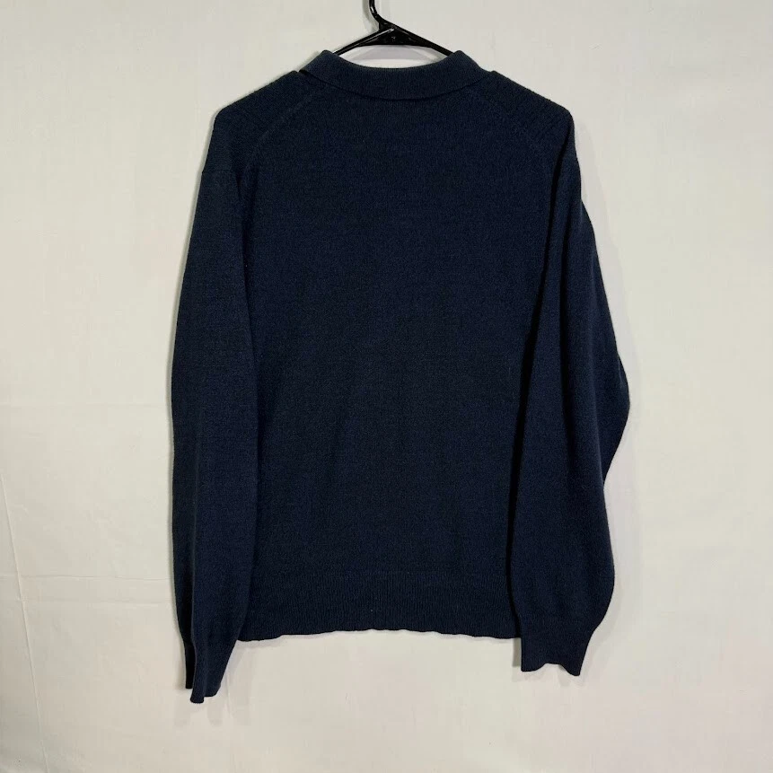 Suéter Polo Tejido Dockers Para Hombre M Azul Rayas Manga Larga Informal De Colección Foto 2 de 4