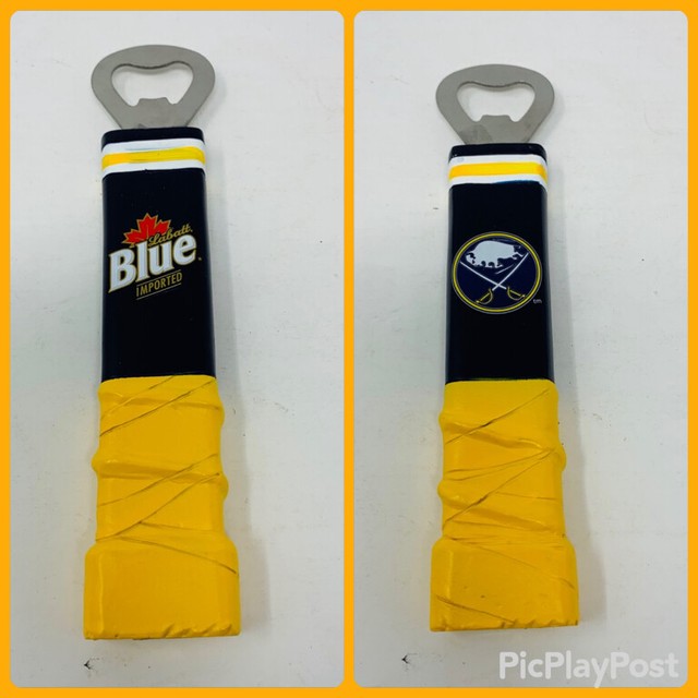 Buffalo Sabres LABATT BLUE Beer Bottle Opener NHL 7" Hockey Stick