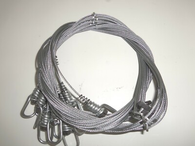Funke Trap Tags 60'' 3/32 Micro Lock Snares Coyote Beaver Raccoon Bobcat