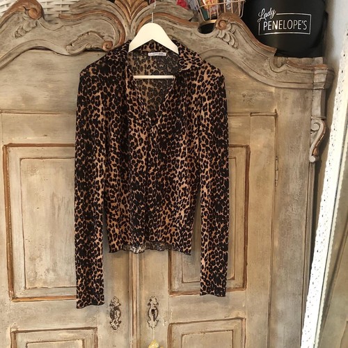 zara leopard print blouse medium | eBay