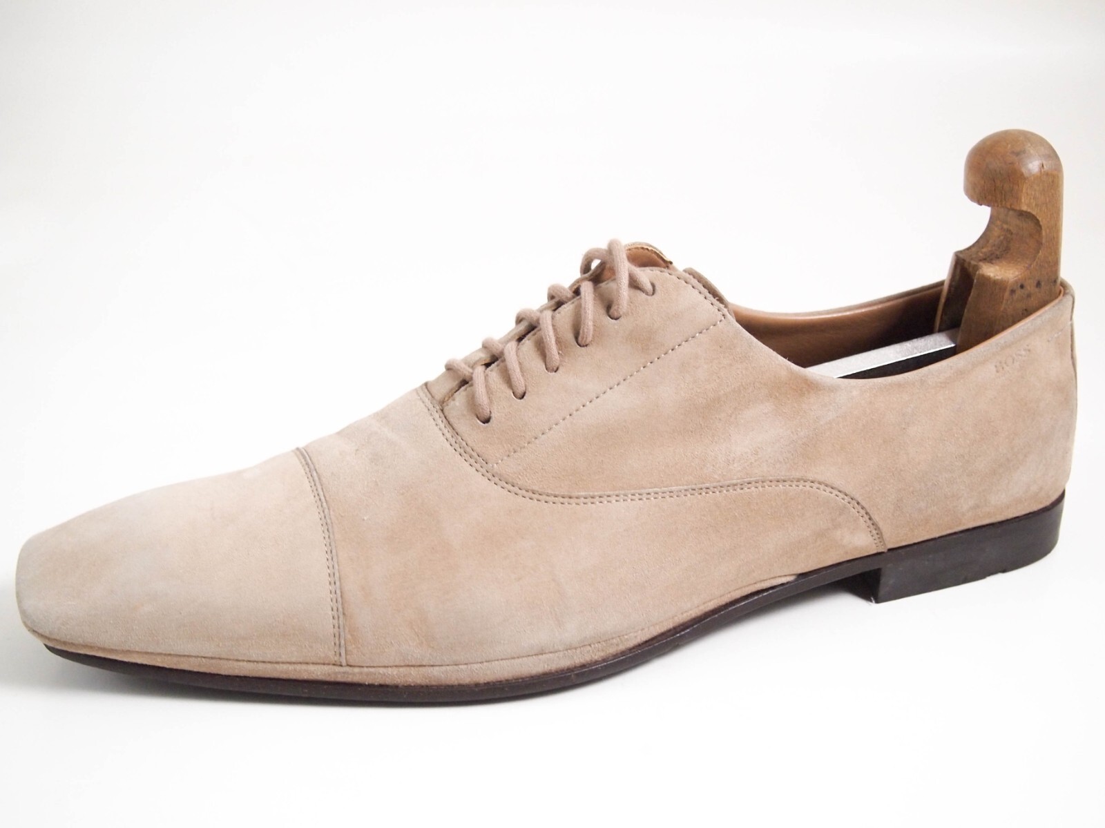 Hugo Boss Cap Toe Oxfords Beige Suede 