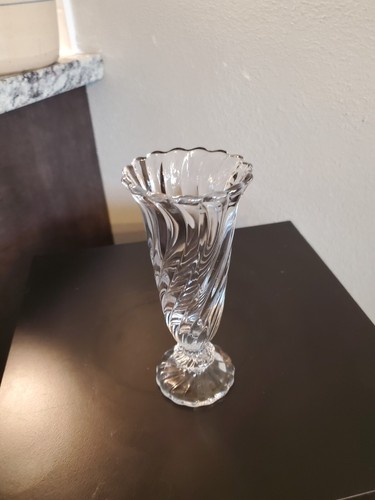 Schöne elegante Glas Fostoria Colony Swirl KNOSPEN VASE mondän hübsch - Bild 3 von 5
