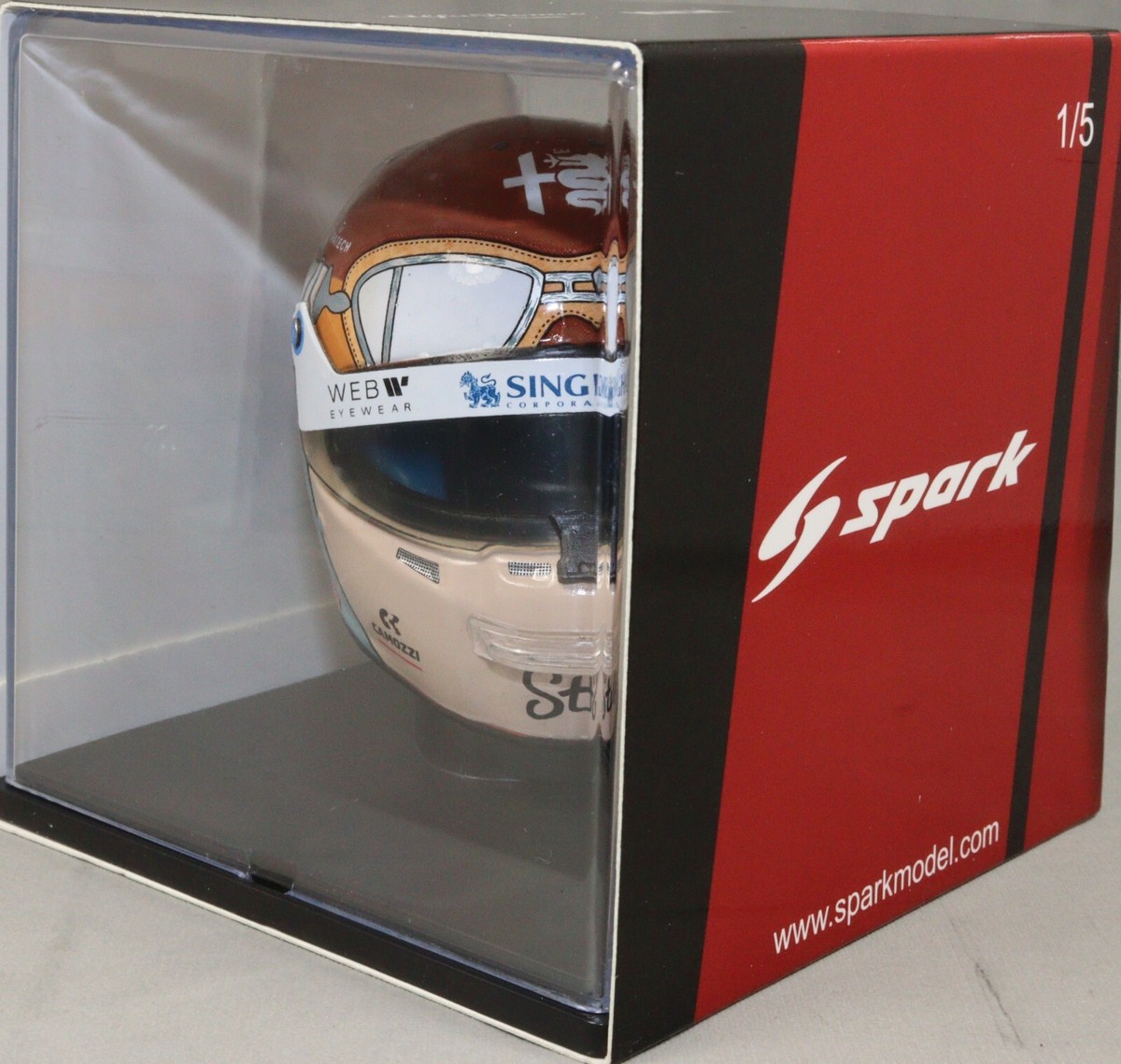 Casque Bell Spark 1:5 #77 Valtteri Bottas - Monza GP 2023 - Modèle F1 Neuf En Boîte