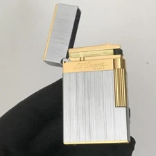 For Memorial S.T Dupont Lighter PING Sound Gas Refillable Brushed/GIFT WA-A10.