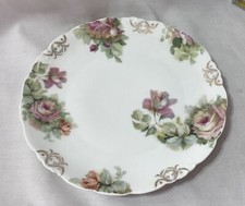 Piatto porcellana Malmaison Bavaria fiori tondi antico diametro 9,5”