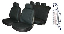 9 PCE TORQUAY BLACK LEATHER LOOK SEAT COVERS For Vauxhall Astra Corsa Insignia V