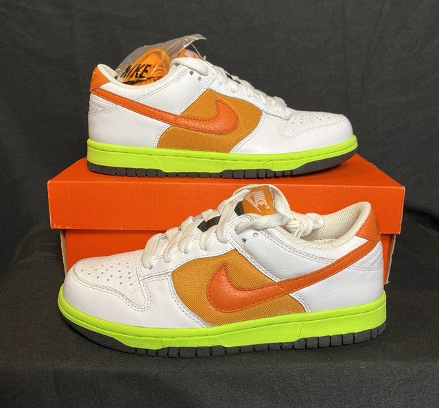 Nike Dunk Low DS Womens Sz 6.5 Gs Sz 5 White/Orange Blaze/Shock Orange/Neon | eBay