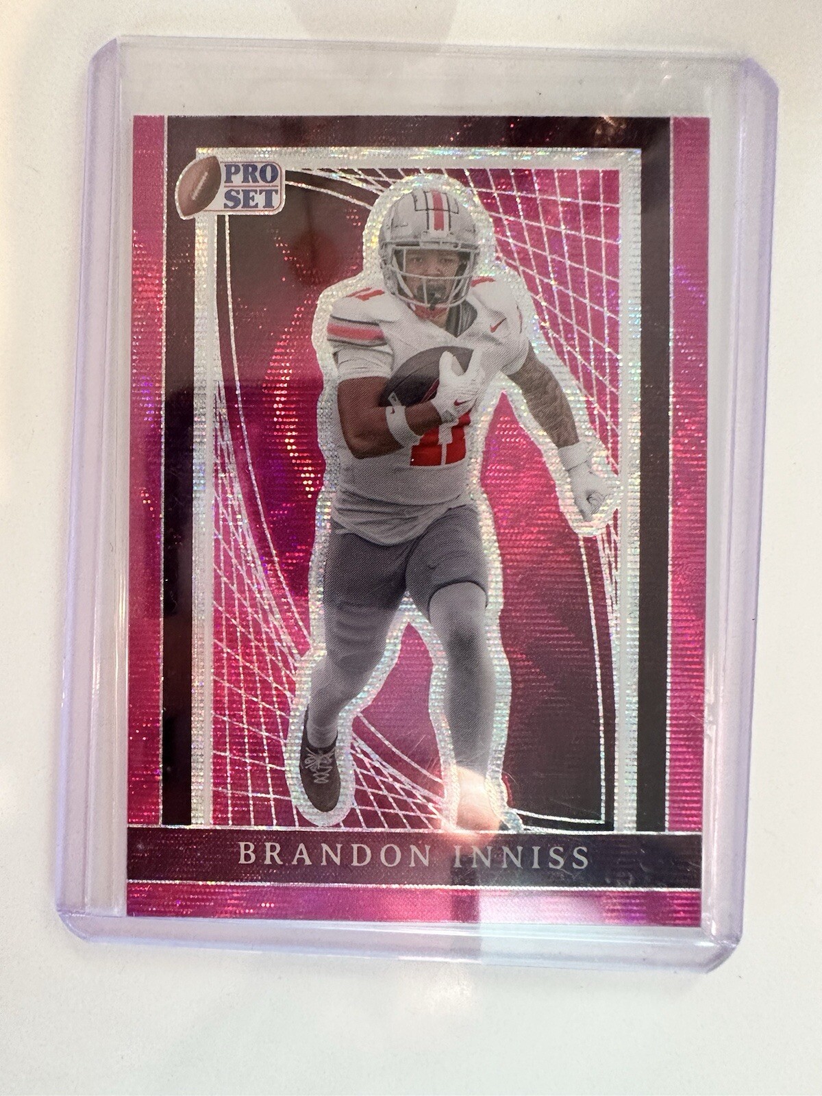 2024 Pro Set Metal Brandon Inniss /4 Pink Wave #24 Ohio State Buckeyes SSP