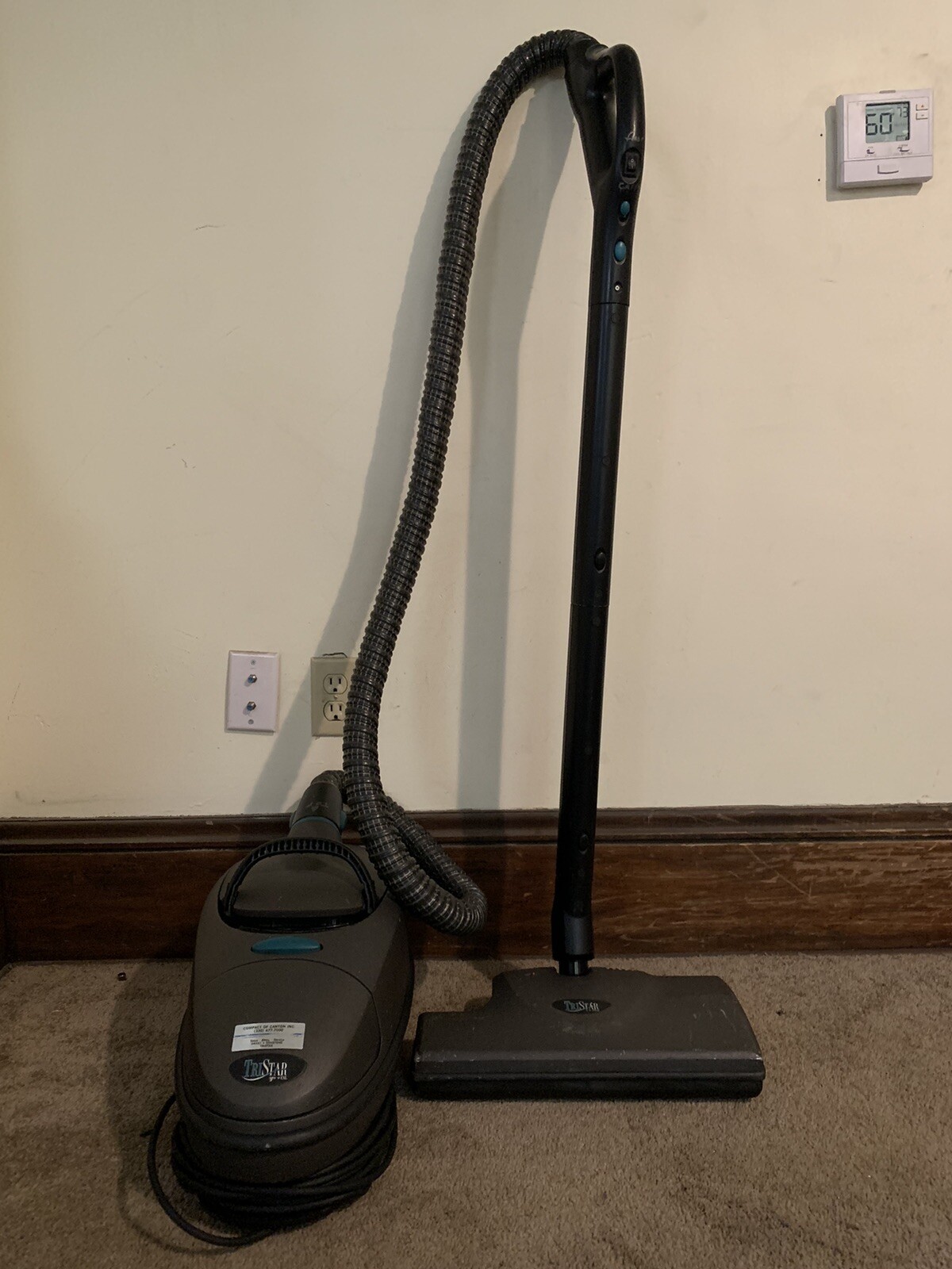 Tristar Canister Vacuum Cleaner Model A101S Power Head Hose Wand Black