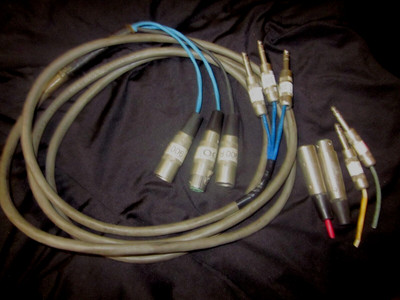 3 CHANNEL XLR to TRL 1/4'' SNAKE 4ft Plus Pro Audio Patch/Stage/Untested w/parts