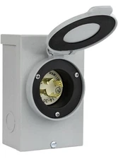 Reliance Controls PB-30 30A 125/250V 4-Circuit Surface Mount Power Inlet Box NIB