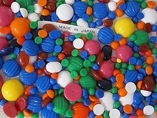 275+ VTG JAPAN NOS FLAT-BACKS LOT PLASTIC ACRYLIC CABOCHON JEWELRY REPAIR CRAFT