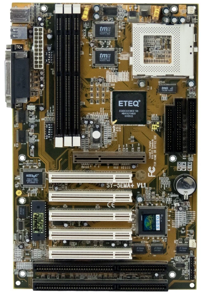 Motherboard Retro Soyo SY-5EMA+ V1.1 Socket 7 Isa PCI - Image 2 of 3