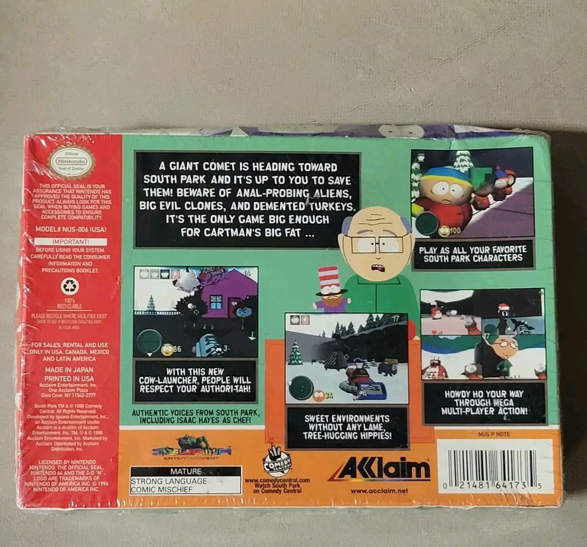 South Park Nintendo 64 N64 Factory Sealed Brand New 21481641735| eBay