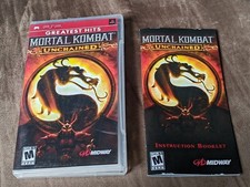   No Game - PSP Case  Manual Only   Mortal Kombat Unchained - OEM Authentic