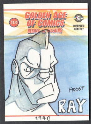GOLDEN AGE OF COMICS HEROES & VILLAINS Breygent Sketch Card by Artist FROST v5