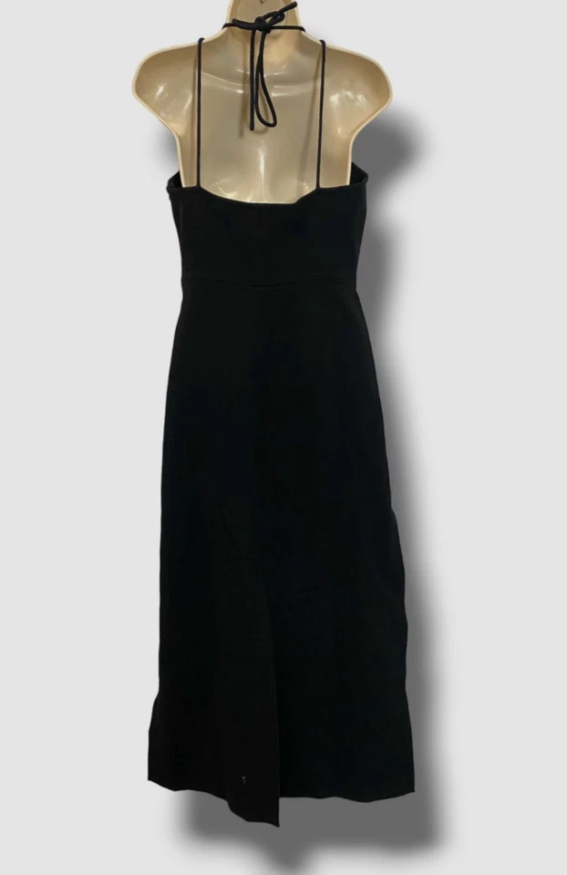 con etiquetas $695 3.1 Vestido Phillip Mujer Negro Tirantes Crepé Vástago Botón Talla 6 Foto 3 de 4