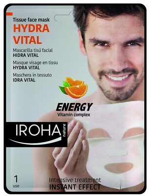 IROHA Vliesmaske Hydra Vital For Men 15 St.