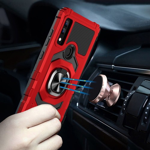 Funda de teléfono para AT&T Maestro 3 anillo de metal soporte magnético + vidrio templado - Imagen 9 de 32