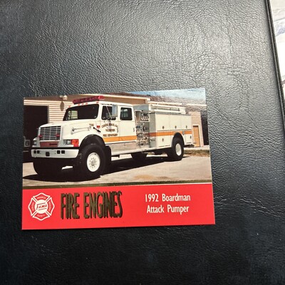 Jb98 Fama Fire Engines 1993 #27 Corova Beach Nc 1992 Boardman Attack Pumper
