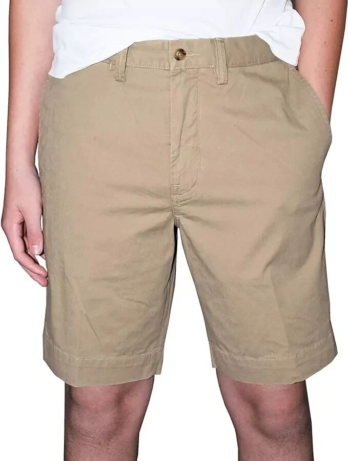Polo Ralph Lauren Mens Size 42 Khaki Classic Stretch Chino Shorts NEW